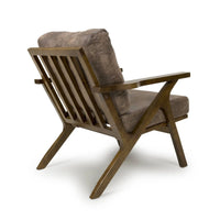 Hampton Armchair - Brown Leather Effect