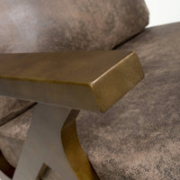 Hampton Armchair - Brown Leather Effect