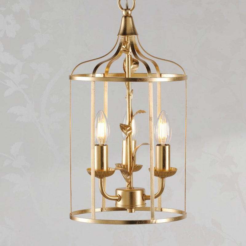 Laura Ashley Halton Lighting Collection Distressed Gold Leaf With Shade
