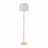 Laura Ashley Halton Lighting Collection Distressed Gold Leaf With Shade