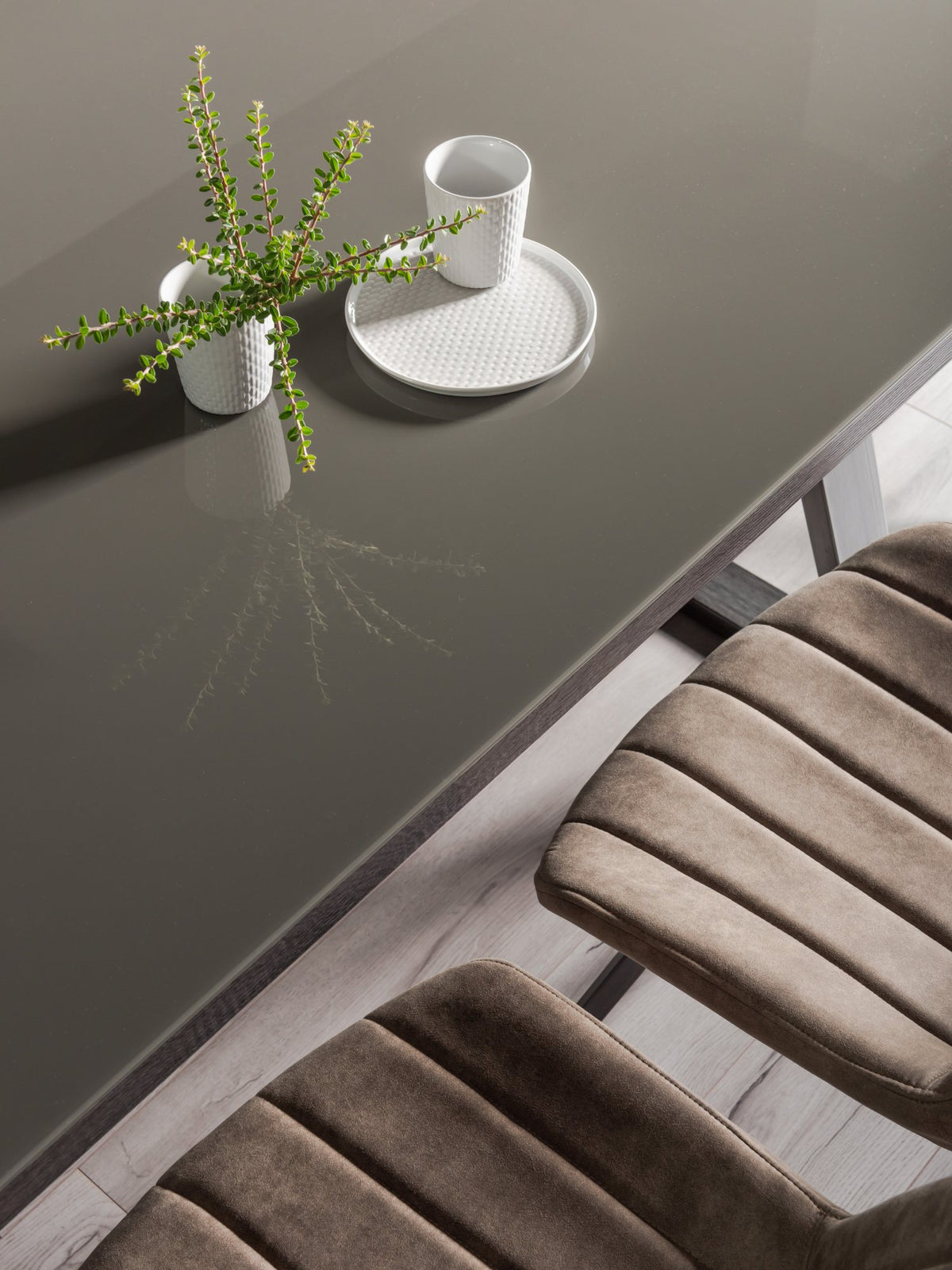 Hirst Dining Table Collection - Grey Painted/Black