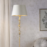 Laura Ashley Halton Lighting Collection Distressed Gold Leaf With Shade