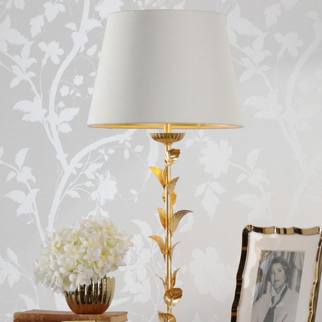 Laura Ashley Halton Lighting Collection Distressed Gold Leaf With Shade