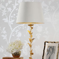 Laura Ashley Halton Lighting Collection Distressed Gold Leaf With Shade