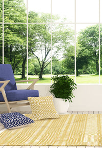 Halsey Rug - Mustard Geometric