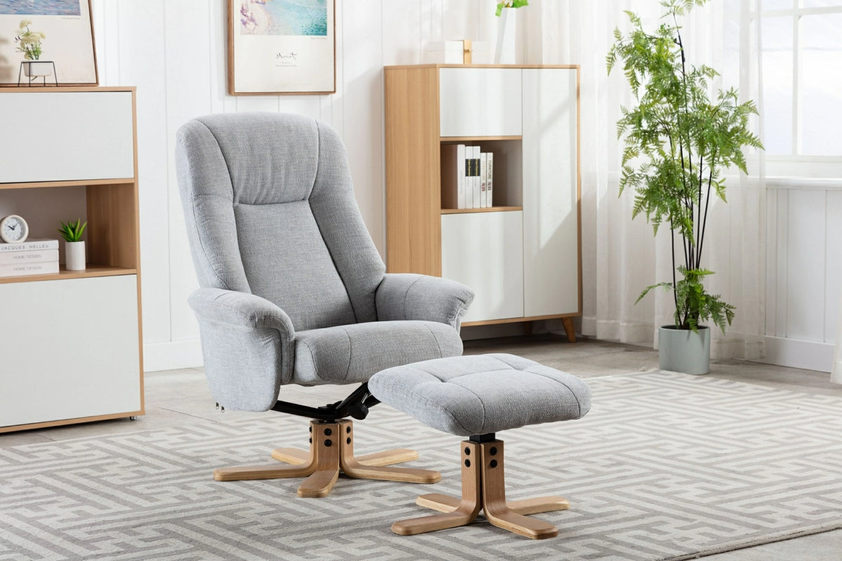 Hawaii Swivel Recliner - Lille Cloud Fabric