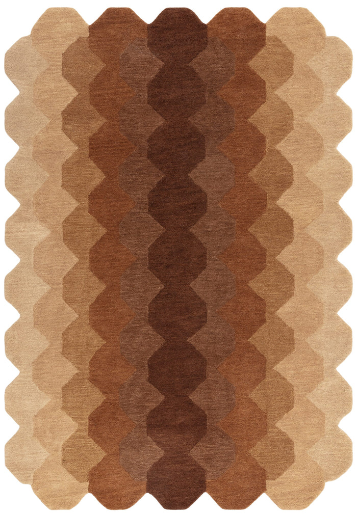 Hive Rug Rust