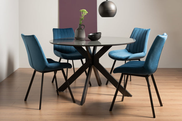 Hirst Dining Table Collection - Grey Painted/Black