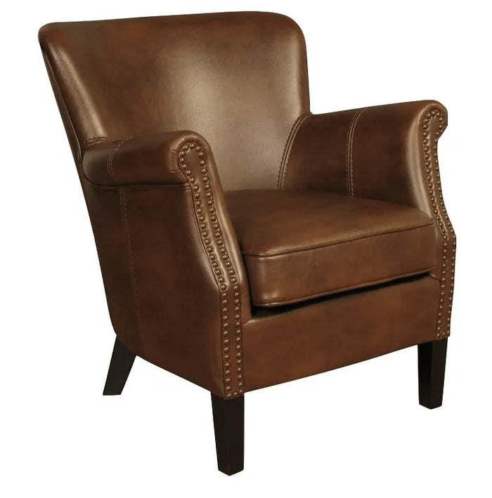 Harlow Leather Air Armchair - Tan