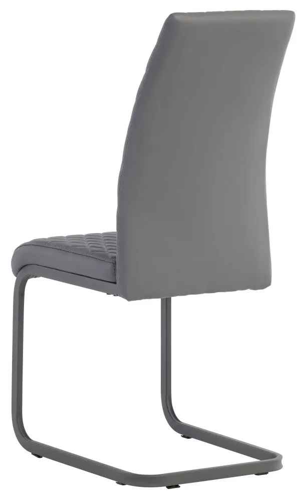 Hudson Dining Chair - Grey PU (Pair)