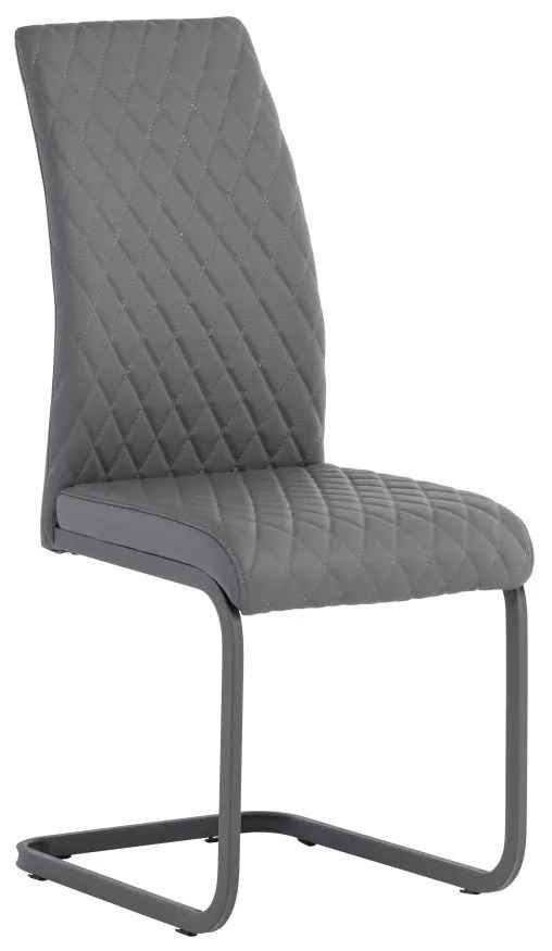 Hudson Dining Chair - Grey PU (Pair)