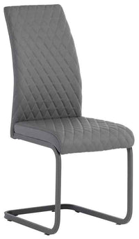Hudson Dining Chair - Grey PU (Pair)