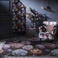 Floretta Rug Mineral/Charcoal and Blush