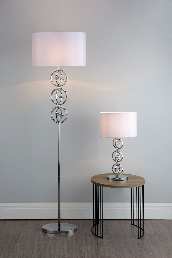 Innsbruck Floor Lamp Polished Chrome With Shade