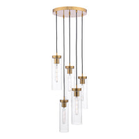 Jodelle Lighting Collection - Polished Bronze and Glass