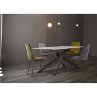 Camilla Dining Tables - Gold Top/Black Leg