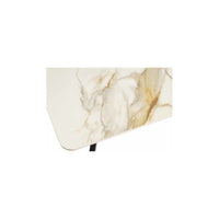 Camilla Dining Tables - Gold Top/Black Leg