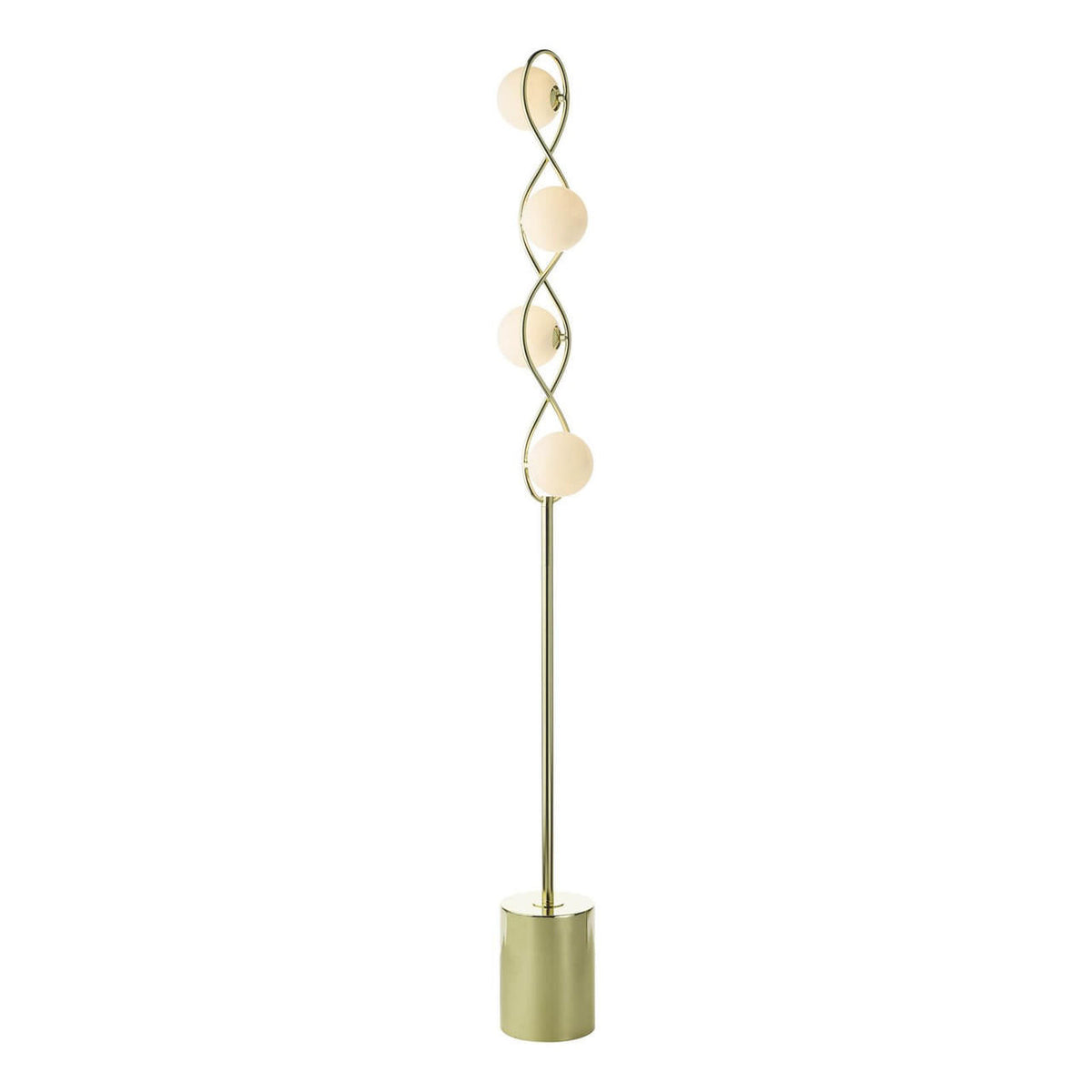 Lysandra Lighting Collection Polished Gold and Opal Glass