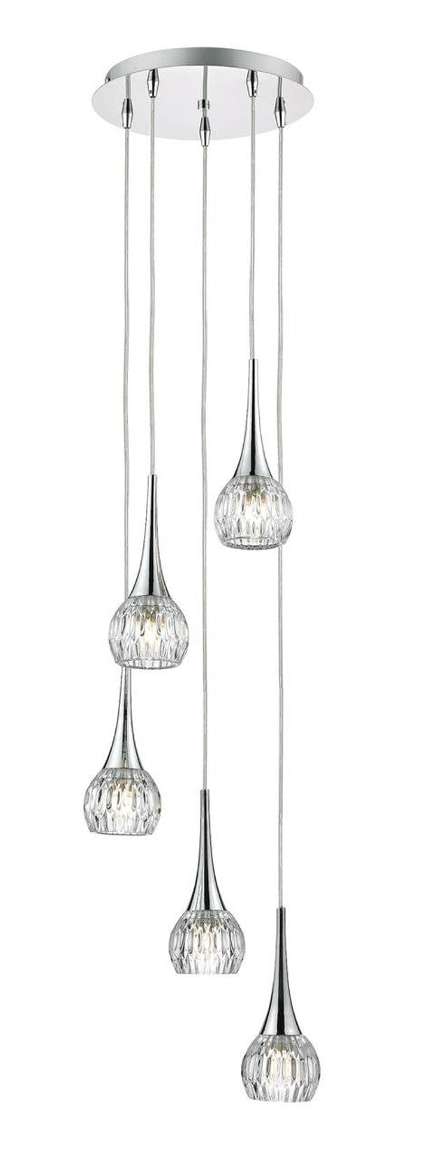 Lyall Lighting Collection Polished Chrome Glass