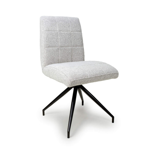 Laurel Dining Chair (pair) - Smokey Grey Boucle