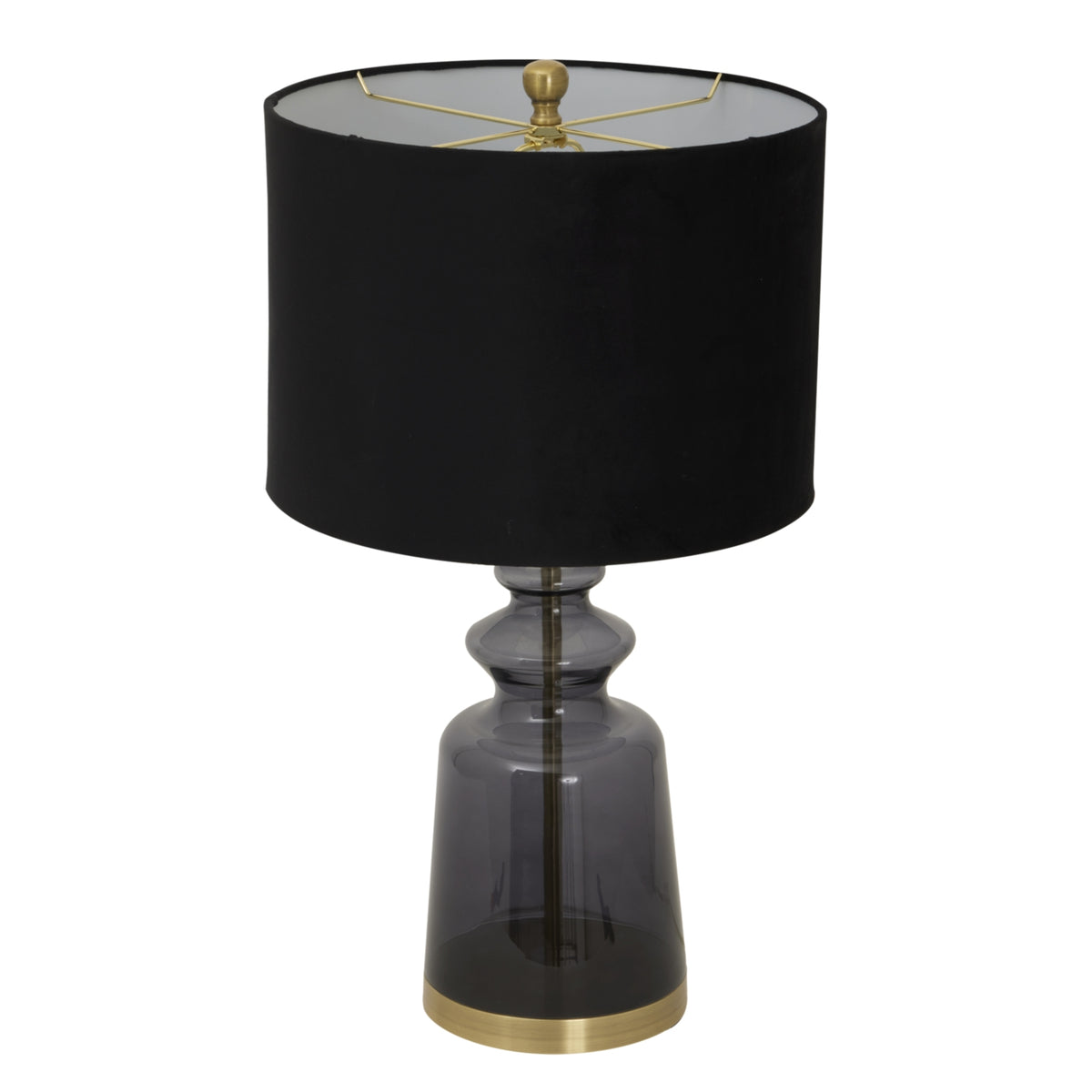 Luxton Table Lamp Collection With Black Velvet Shades