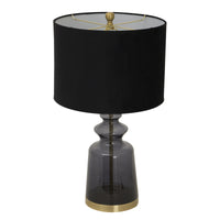 Luxton Table Lamp Collection With Black Velvet Shades