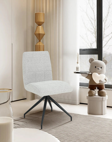 Laurel Dining Chair (pair) - Smokey Grey Boucle