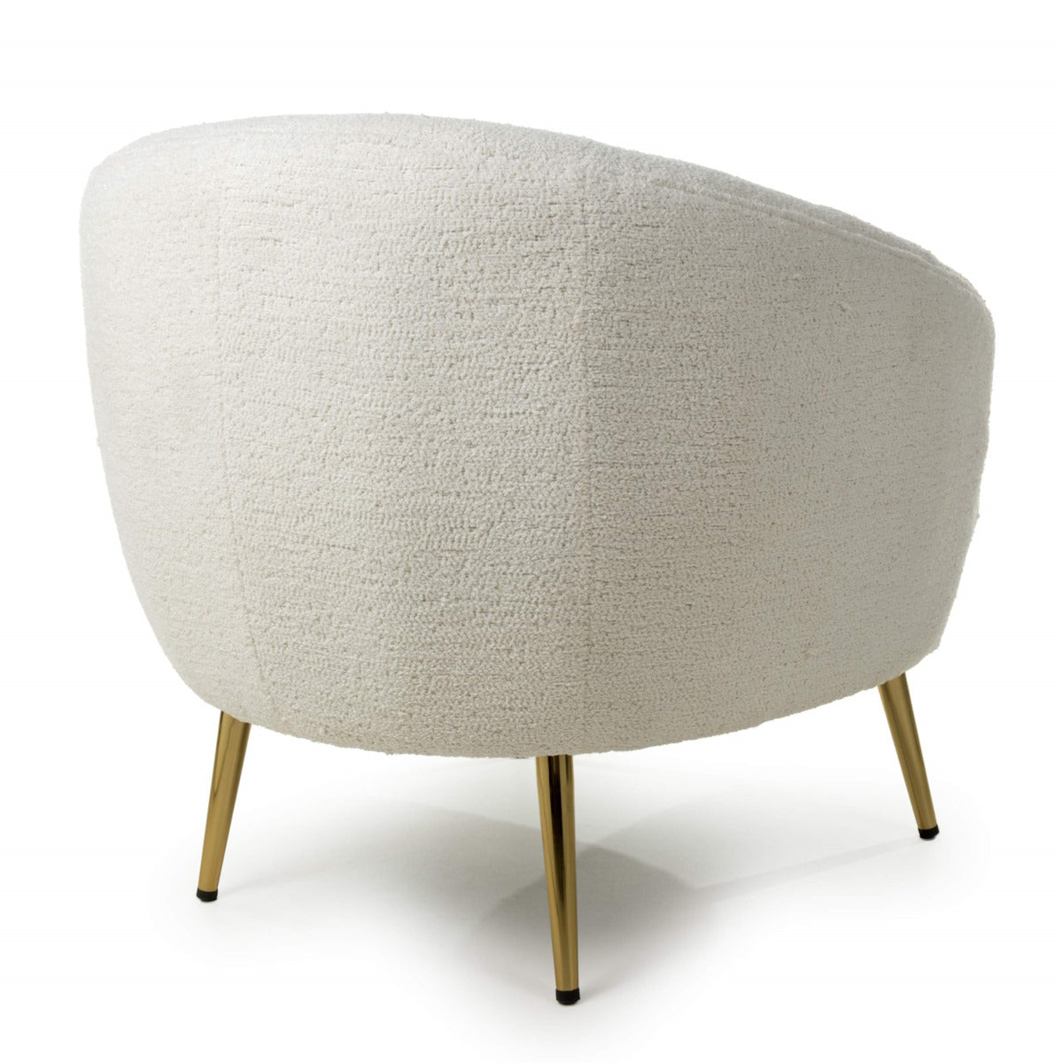 Lucia Tub Chair - Cream/White Boucle