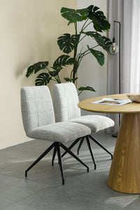 Laurel Dining Chair (pair) - Smokey Grey Boucle