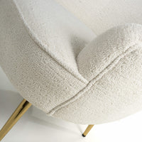 Lucia Tub Chair - Cream/White Boucle