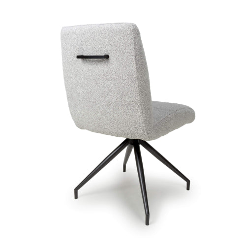 Laurel Dining Chair (pair) - Smokey Grey Boucle