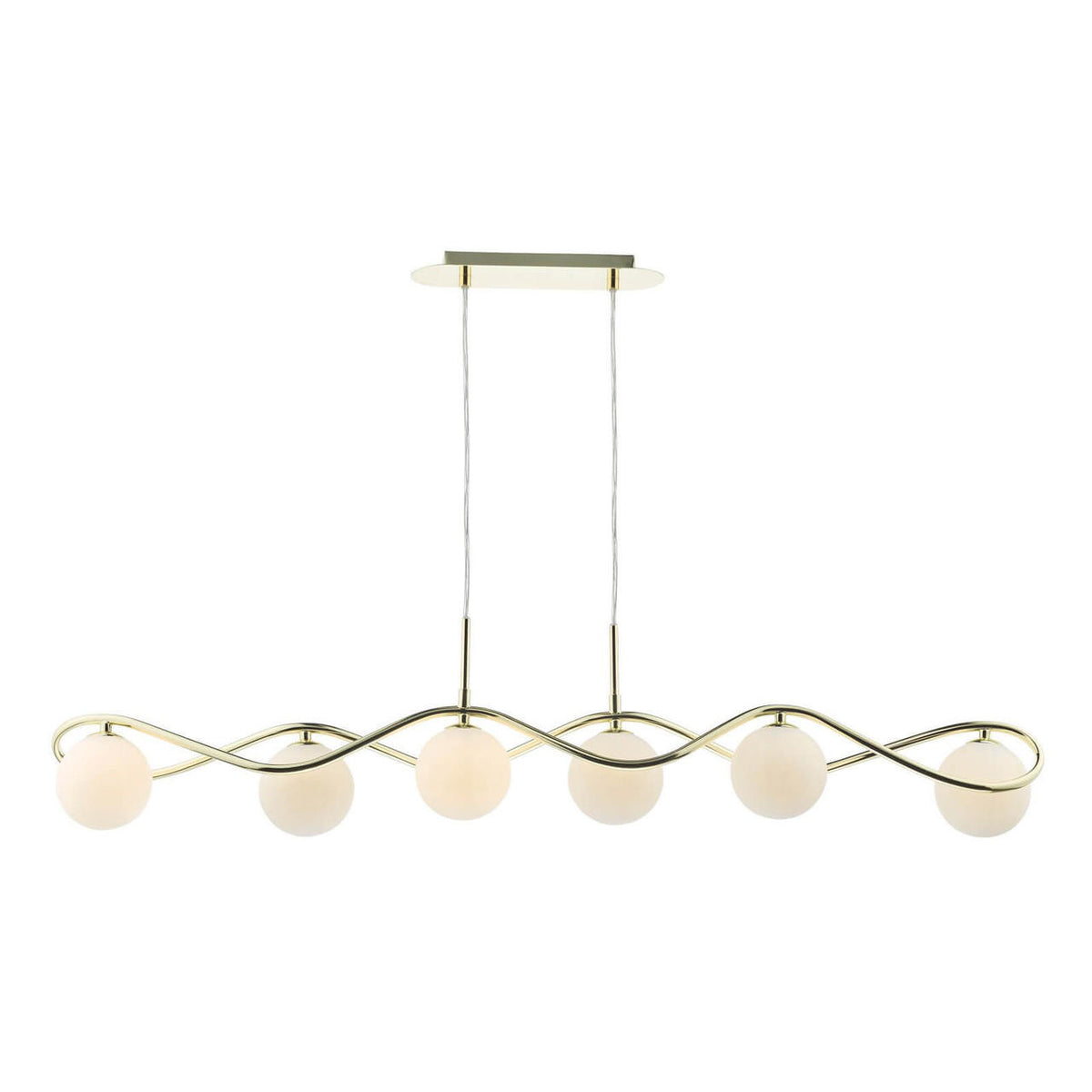 Lysandra Lighting Collection Polished Gold and Opal Glass
