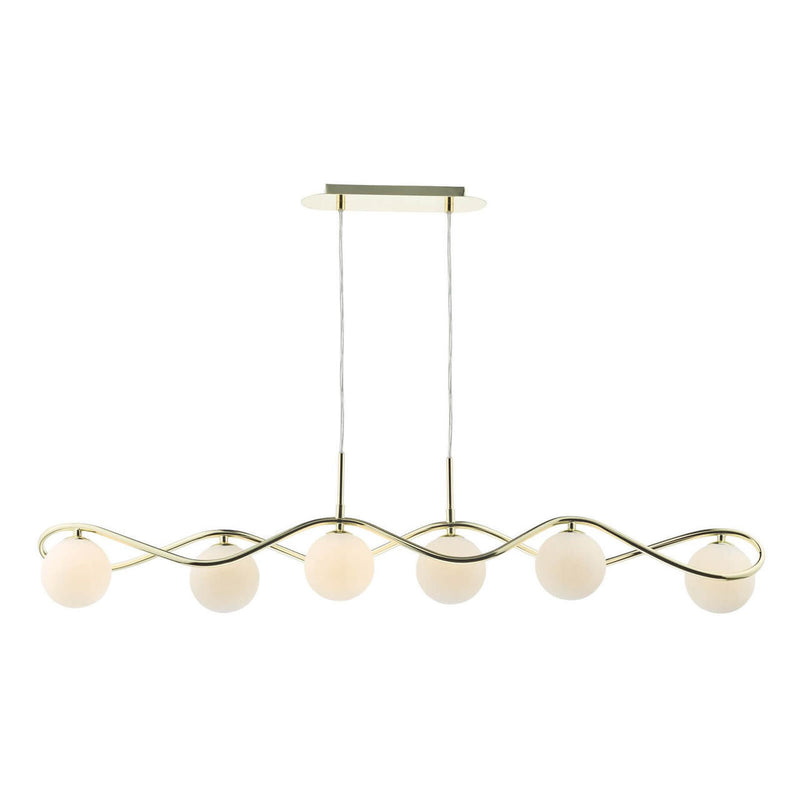 Lysandra Lighting Collection Polished Gold and Opal Glass