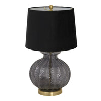 Luxton Table Lamp Collection With Black Velvet Shades