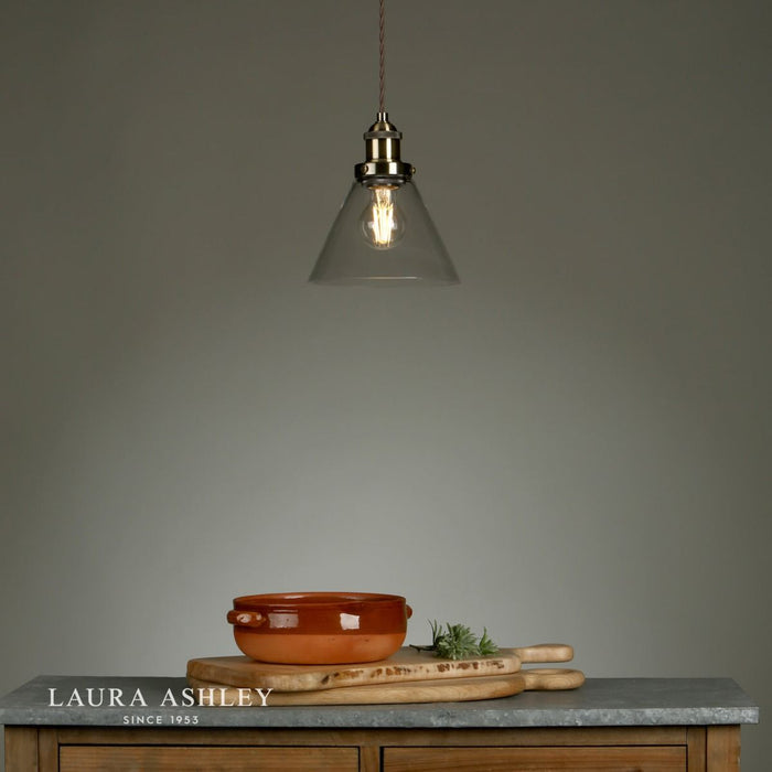 Laura Ashley - 1 Light Pendant - Antique Brass