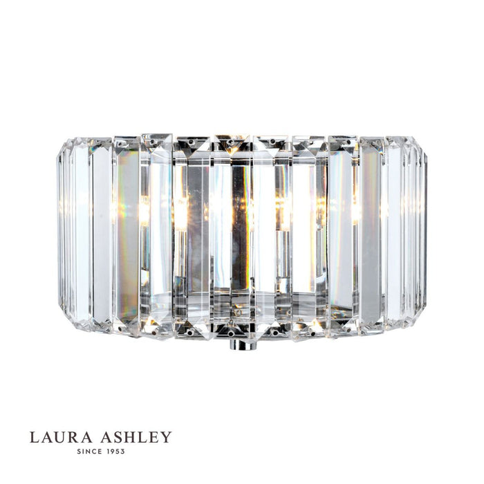 Laura Ashley - Fernhurst - Wall Light - Faceted Clear Glass