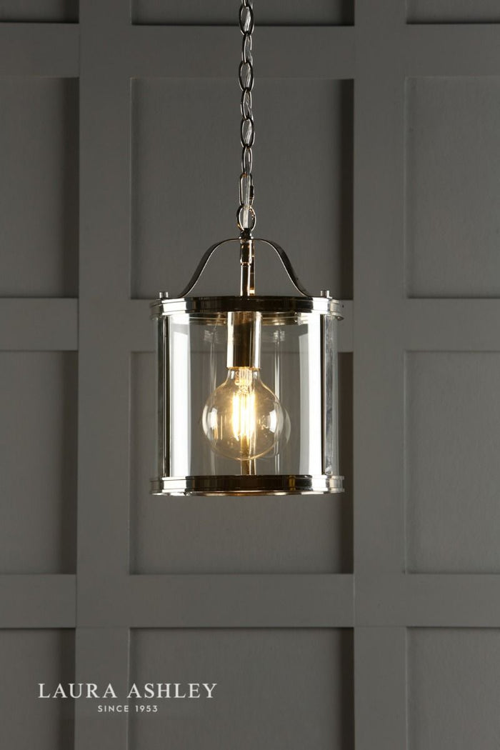 Laura Ashley - Harrington 1 Light Pendant - Polished Nickel