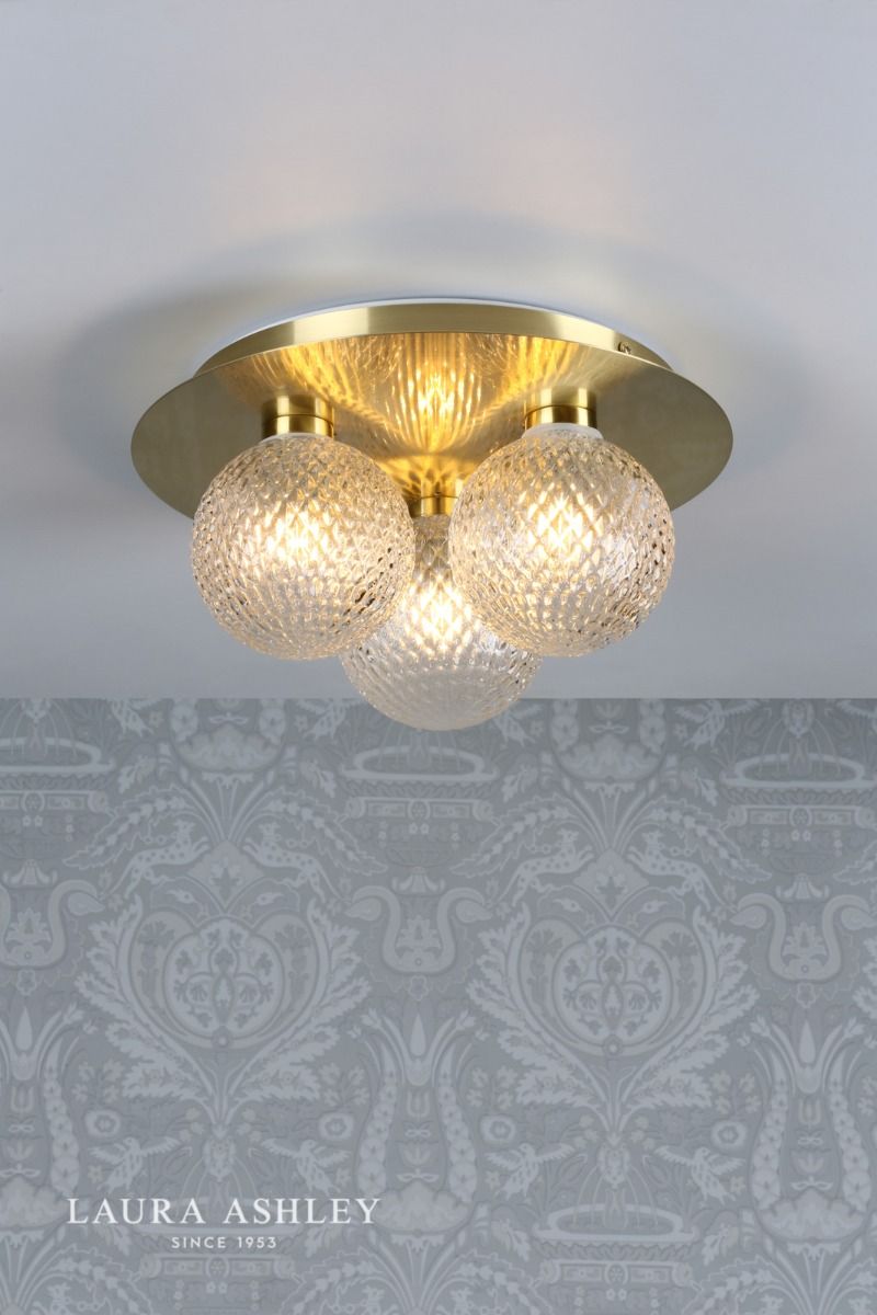 Laura Ashley - Prague Bathroom Wall Lights - Satin Brass