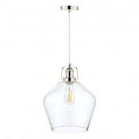 Laura Ashley - Rye 1 Light Pendant - Clear Glass