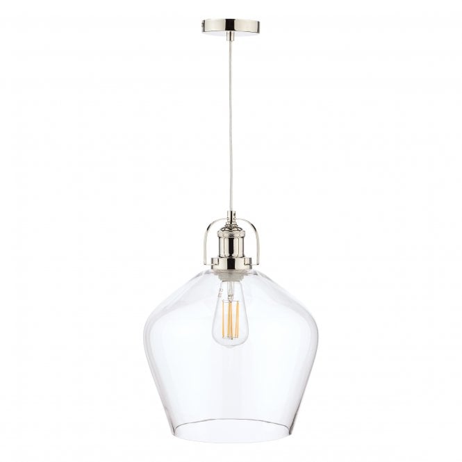 Laura Ashley - Rye 1 Light Pendant - Clear Glass
