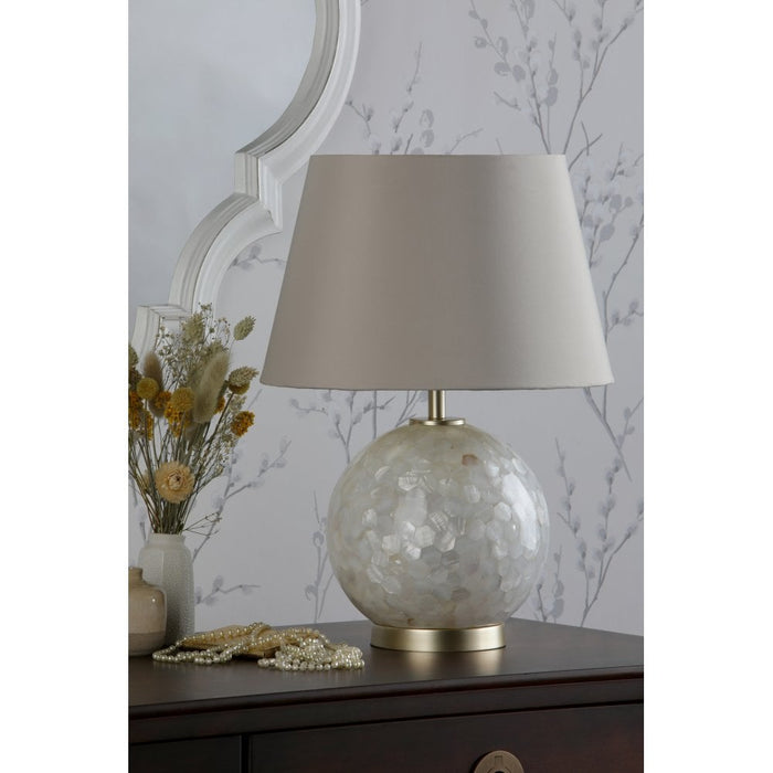 Laura Ashley - Mathern Table Lamp - Mother of Pearl Champagne