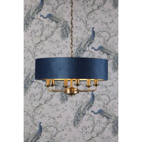 Laura Ashley - Sorrento Lighting Collection - Antique Brass and Blue Velvet