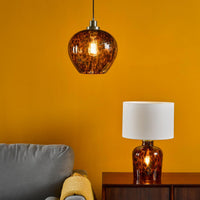 Leandra Lighting Collection - Tortoiseshell Glass
