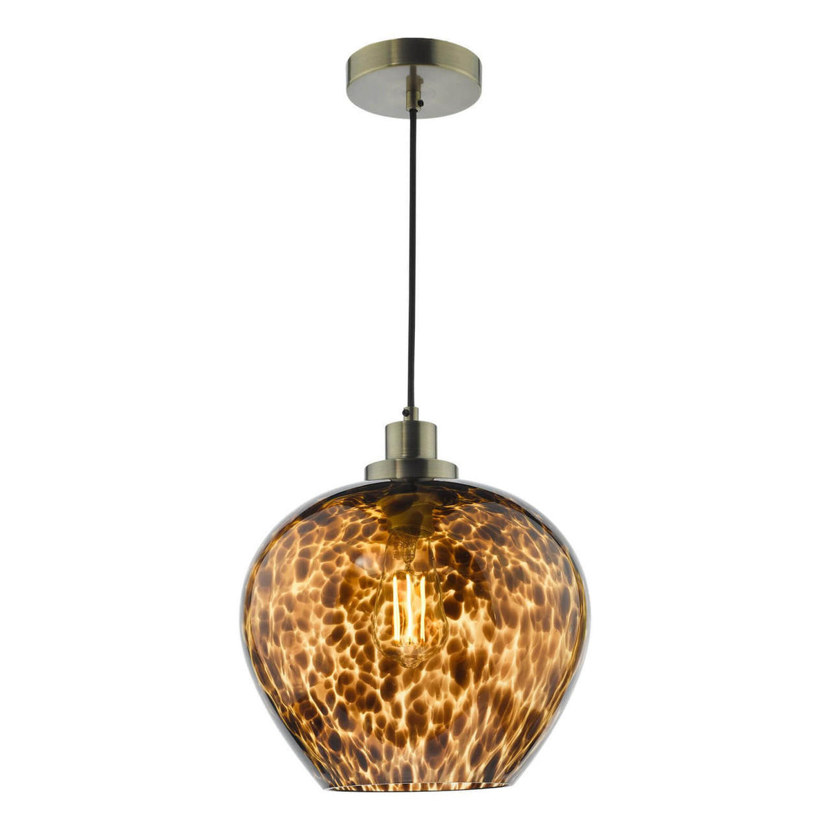 Leandra Lighting Collection - Tortoiseshell Glass