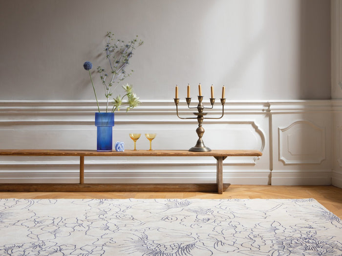 Ted Baker Rugs - Linear Floral Blue
