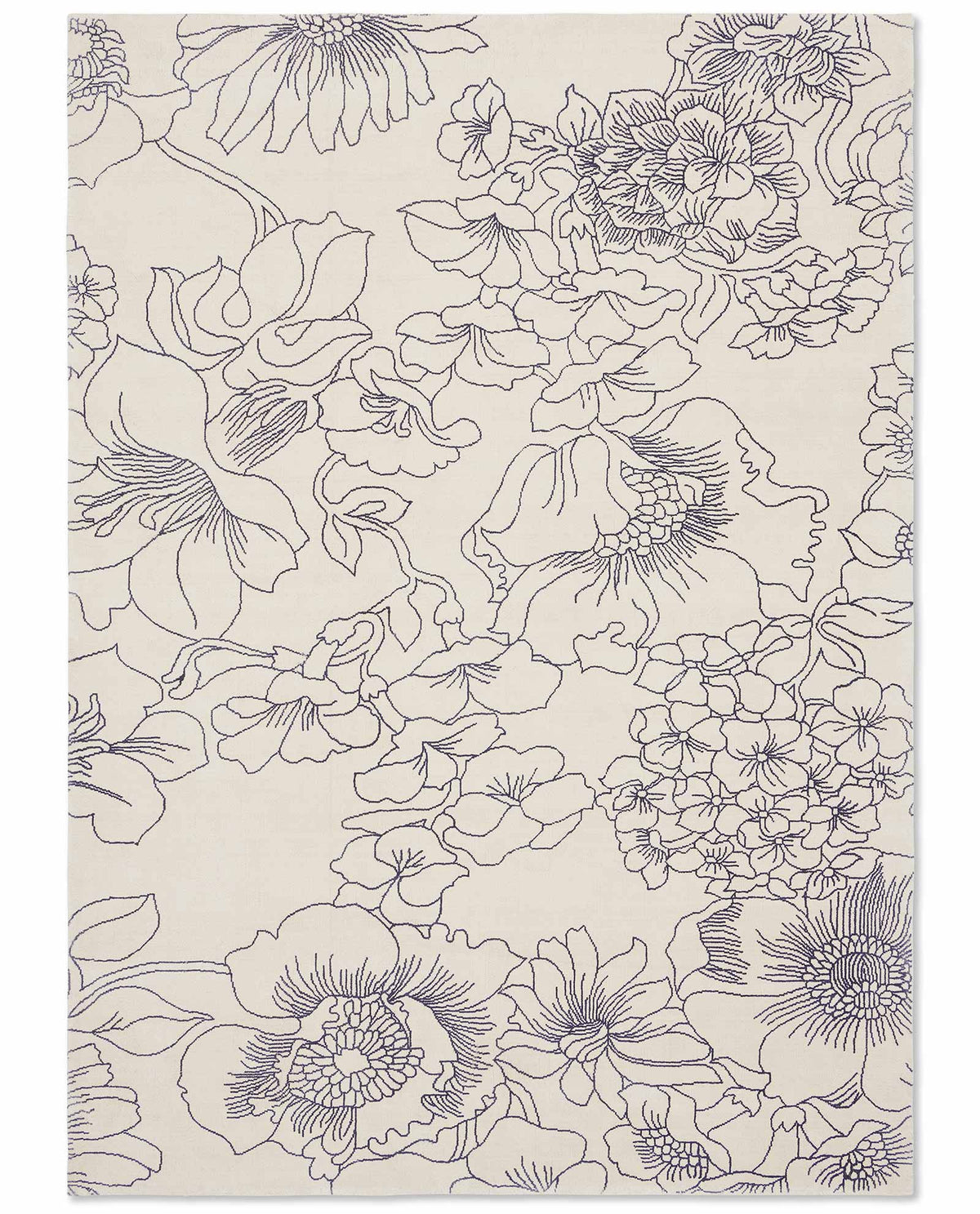 Ted Baker Rugs - Linear Floral Blue