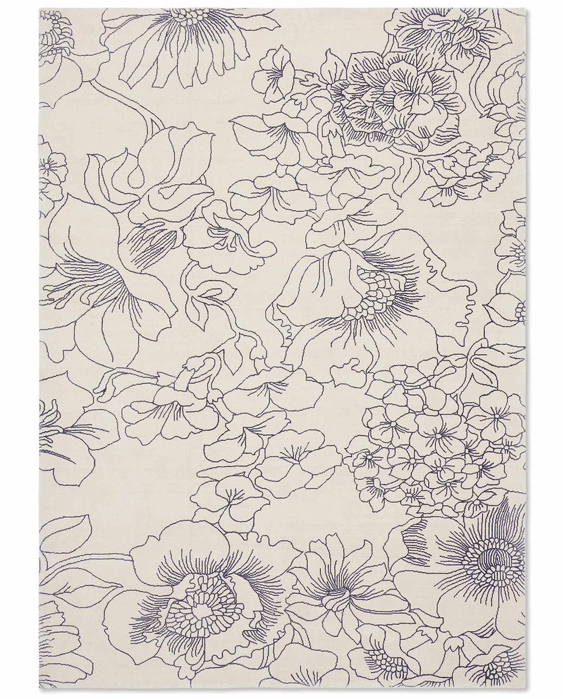 Ted Baker Rugs - Linear Floral Blue
