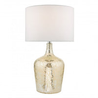 Lolek Dual Light Table Lamp Clear/Silver Glass With Shade