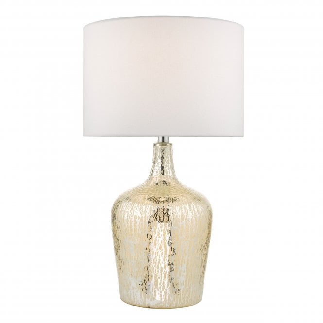 Lolek Dual Light Table Lamp Clear/Silver Glass With Shade