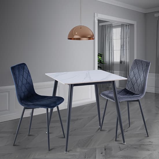 Lavina Square Dining Table - White Snow